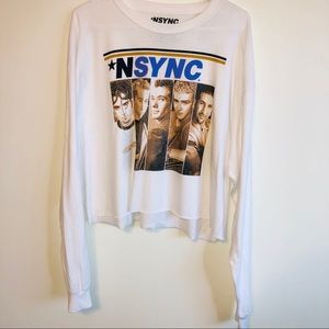 🆕 *NSYNC Long Sleeve Crop Top XL Brand NEW